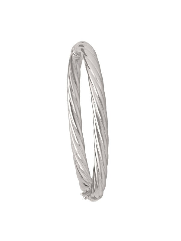 6MM GOLD TWIST BANGLE BRACELET