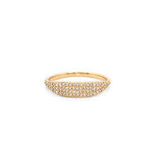 Load image into Gallery viewer, 10K YELLOW GOLD PAVE CZ SIGNET RING
