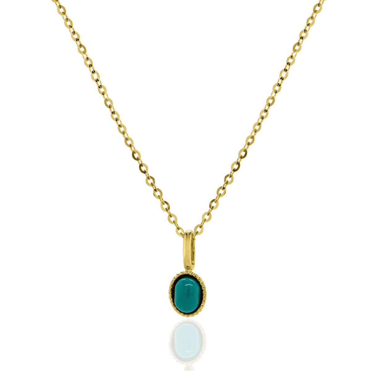 10K GOLD TURQUOISE PENDANT