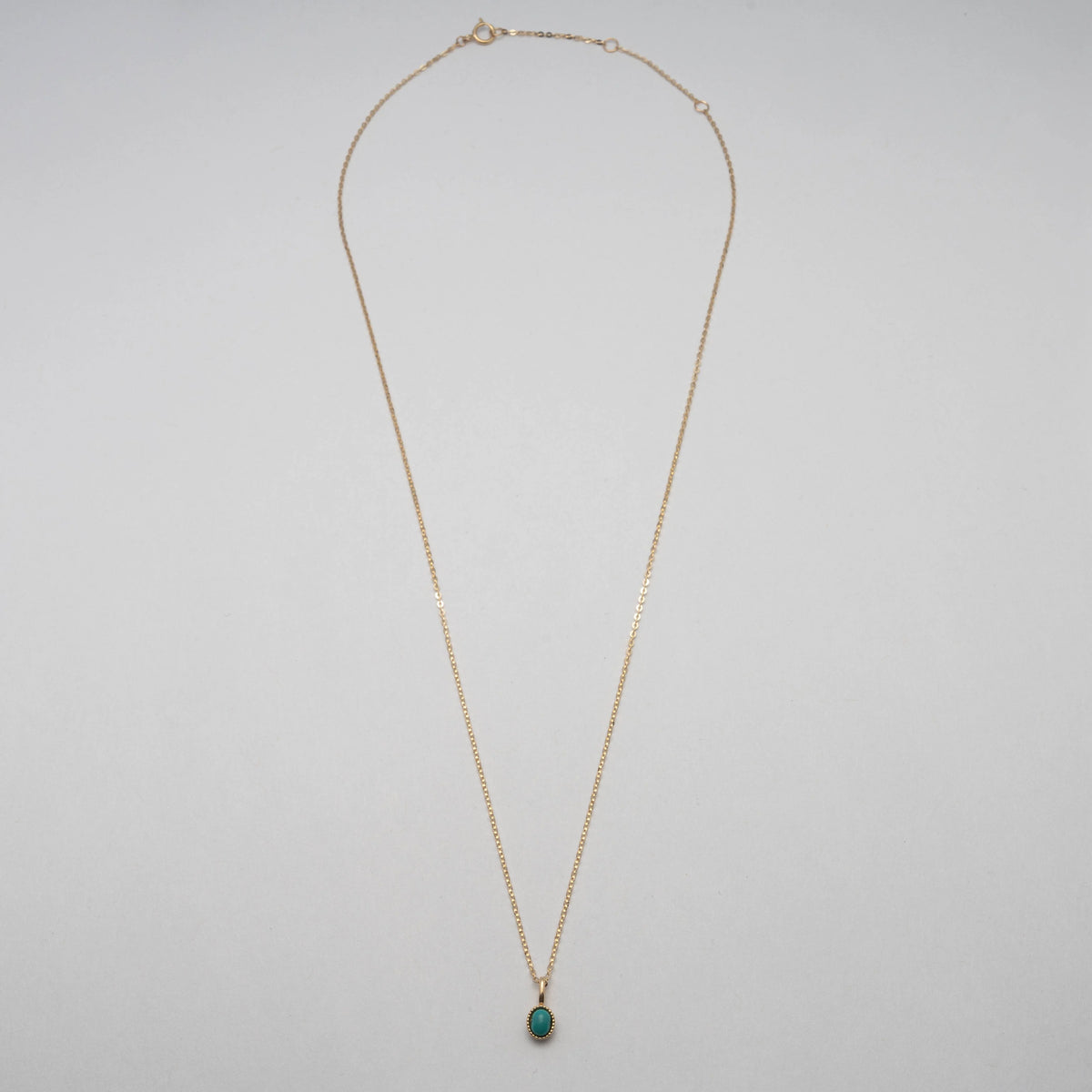 10K GOLD TURQUOISE PENDANT