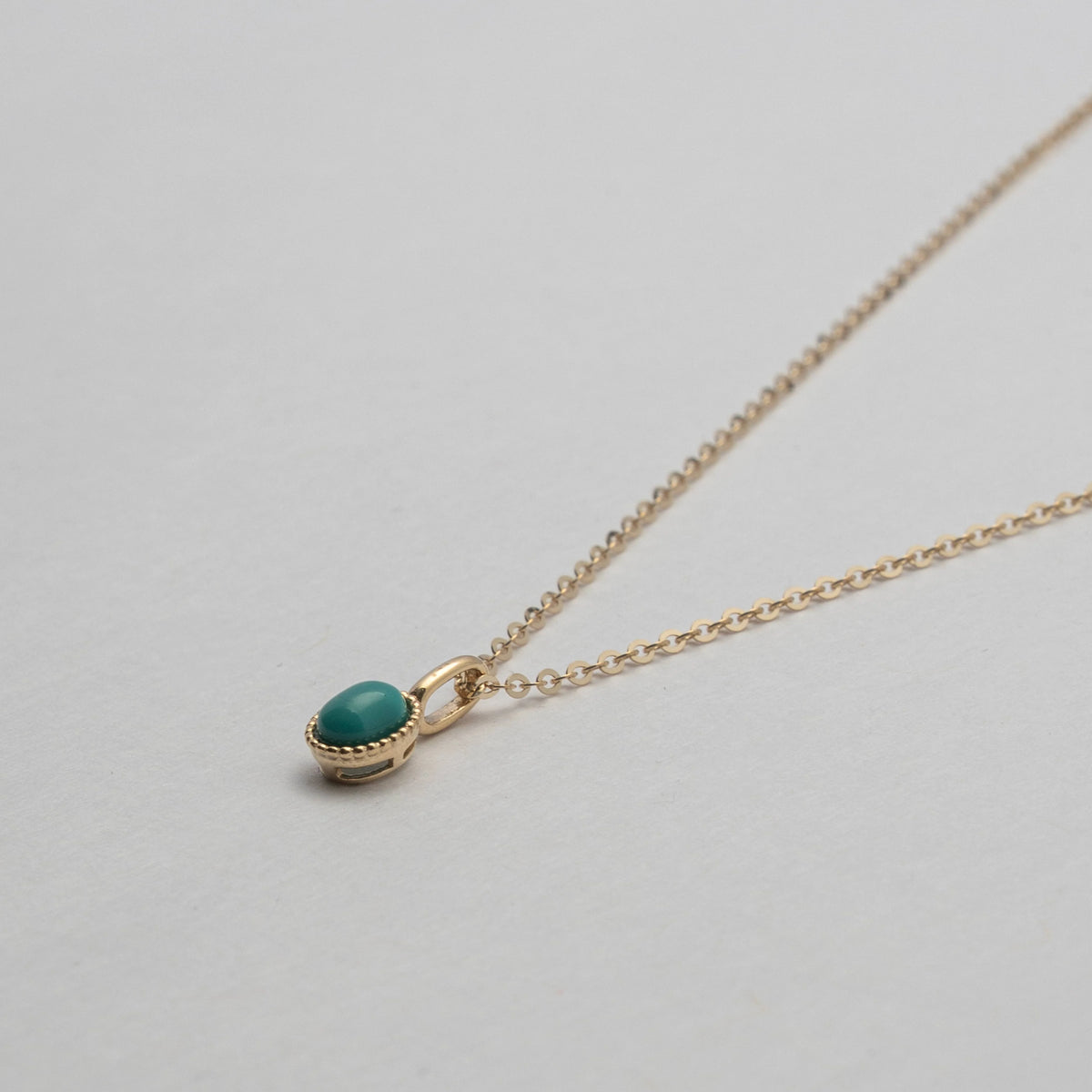 10K GOLD TURQUOISE PENDANT