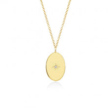 Load image into Gallery viewer, 10K GOLD, WHITE TOPAZ North Star NECKLACE
