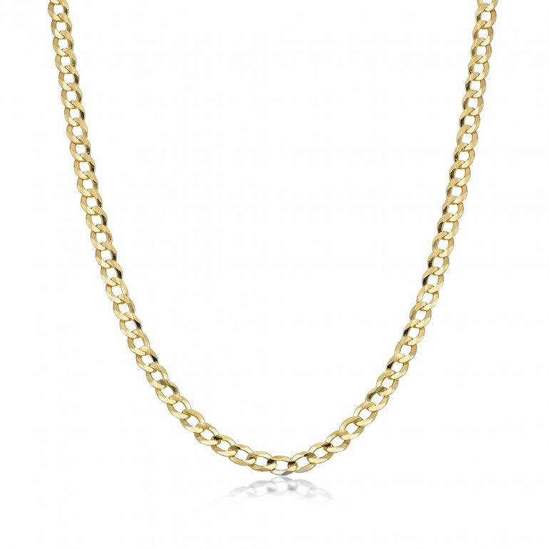 10K YELLOW GOLD CURB CHAIN 3.1MM