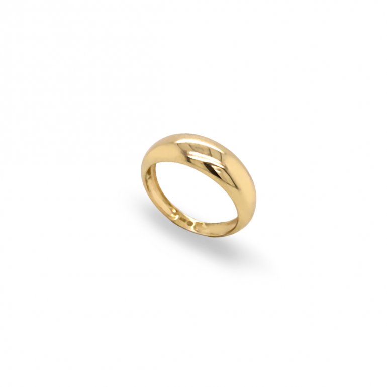 10K YELLOW GOLD PLAIN DOME RING