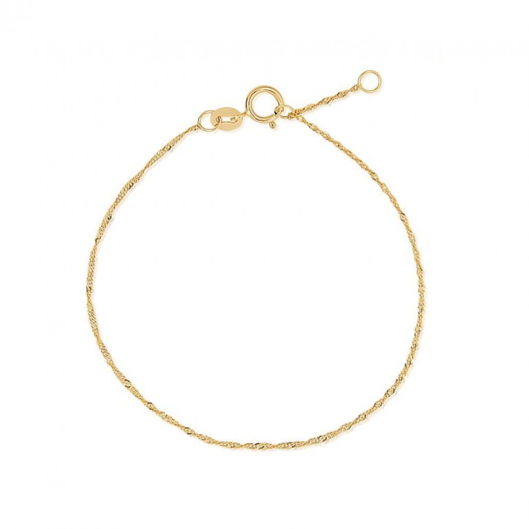 10K YELLOW GOLD SINGAPORE CHAIN ANKLET