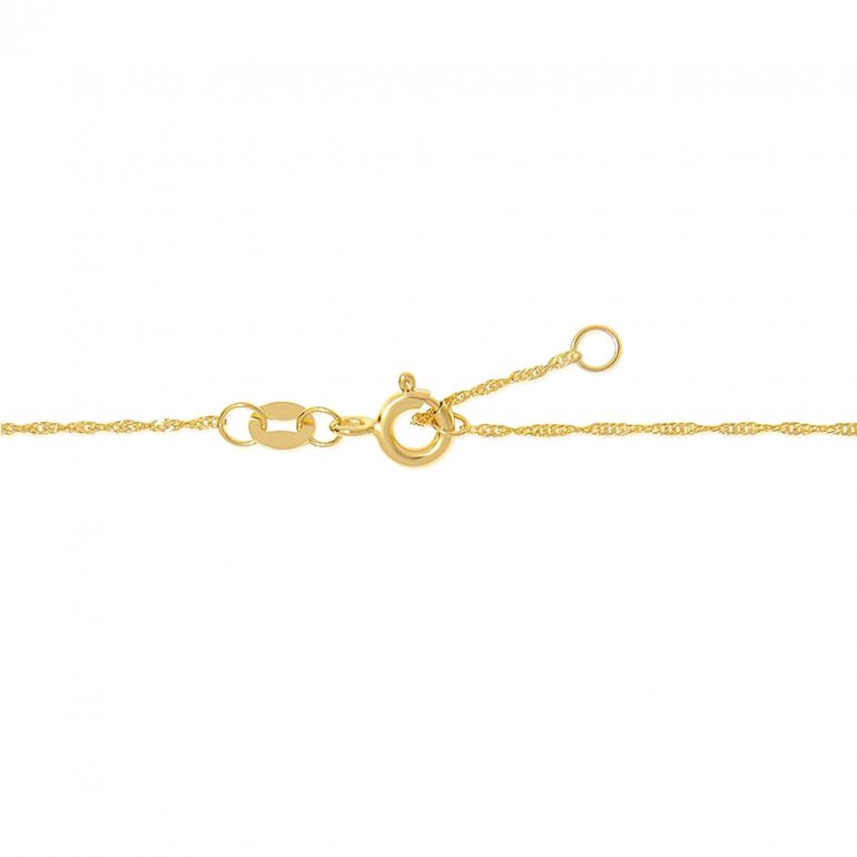 10K YELLOW GOLD SINGAPORE CHAIN BRACELET 1.3mm