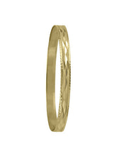 Load image into Gallery viewer, 6MM GOLD DIAMOND CUT SLIP ON BANGLE
