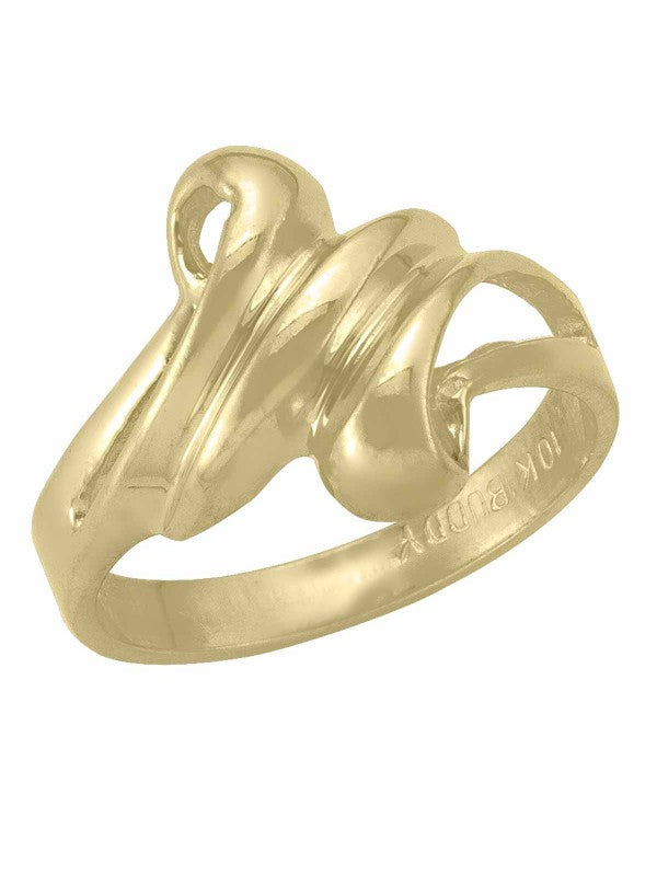 10K YELLOW GOLD ABSTRACT RING