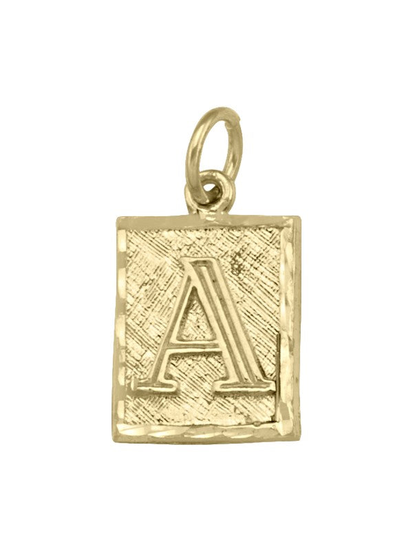 10K YELLOW GOLD INITIAL CHARM