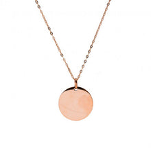 Load image into Gallery viewer, PLAIN 10K GOLD 16MM ROUND CIRCLE DISC NECKLACE
