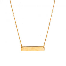 Load image into Gallery viewer, PLAIN 10K GOLD BAR NECKLACE
