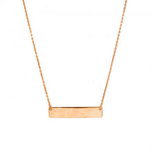 Load image into Gallery viewer, PLAIN 10K GOLD BAR NECKLACE
