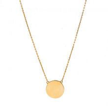 Load image into Gallery viewer, PLAIN 10K GOLD CIRCLE DISC NECKLACE 12MM

